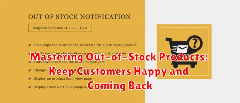 Mastering Out-of-Stock Products: Keep Customers Happy and Coming Back